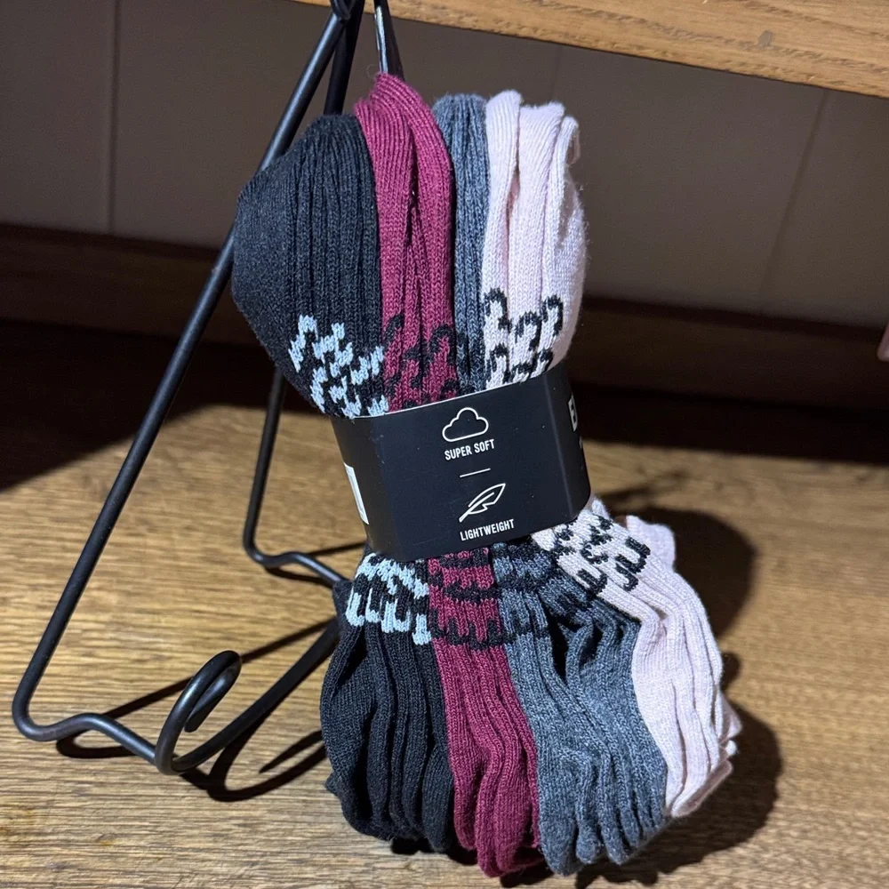 Express Pink and Gray Low Cut Socks 10 Pack